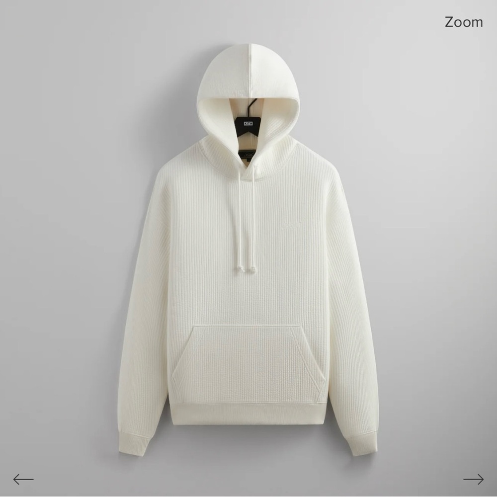 Kith striped interlock Williams III hoodie, color: silk: size XL worn once